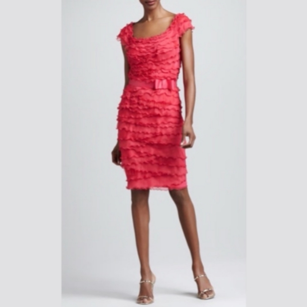 Tadashi Shoji Shutter Tier Ruffle Dress